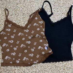Hollister summer crop tank tops (2) NWT and one like new size XS